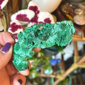 💚Raw Silky Malachite Cluster Crystal Specimen💚